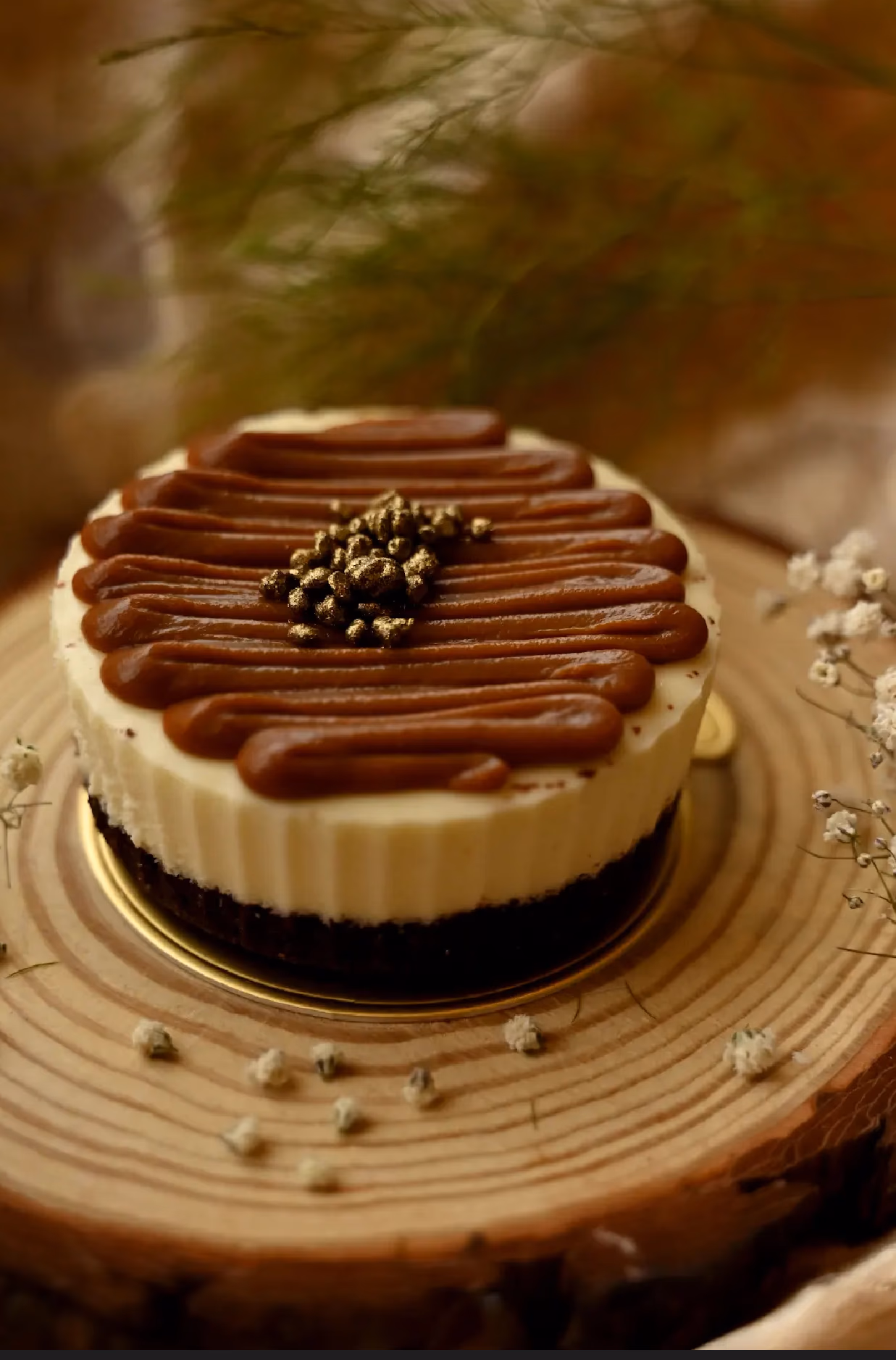 House-made caramel cheesecake