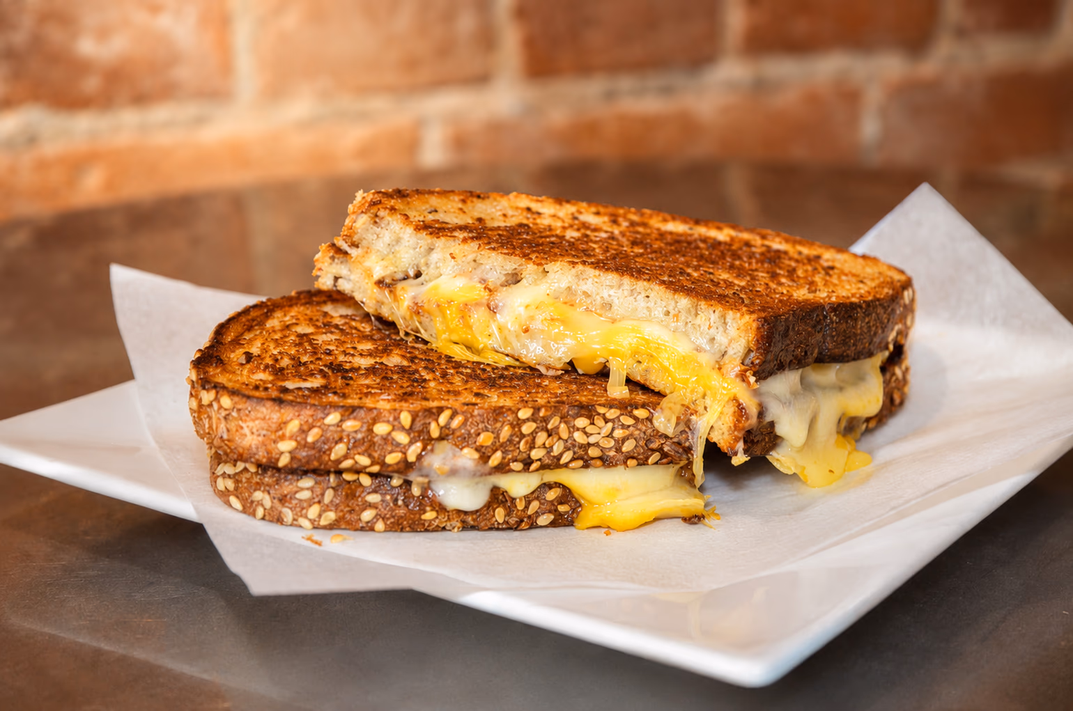 Fresh-made sandwich on house bread